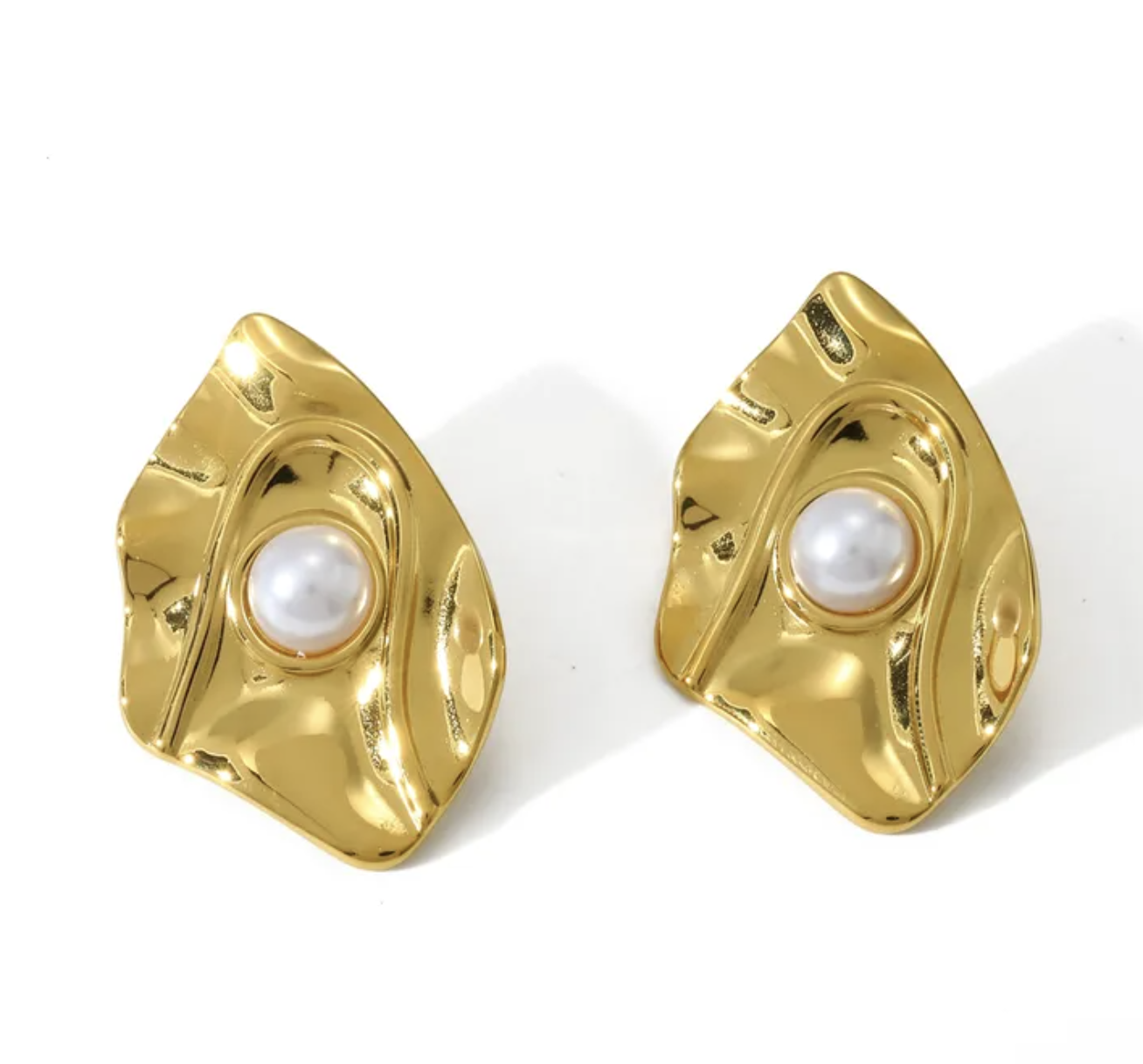 Boucles d'oreilles larmes de perles